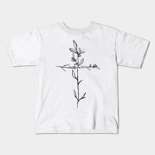 Matthew 28:6 Twig Cross Kids T-Shirt